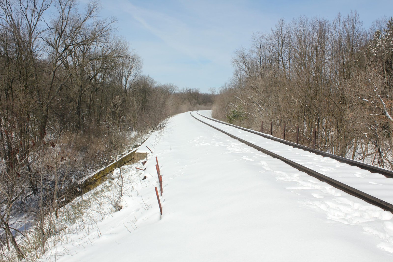 Looking west